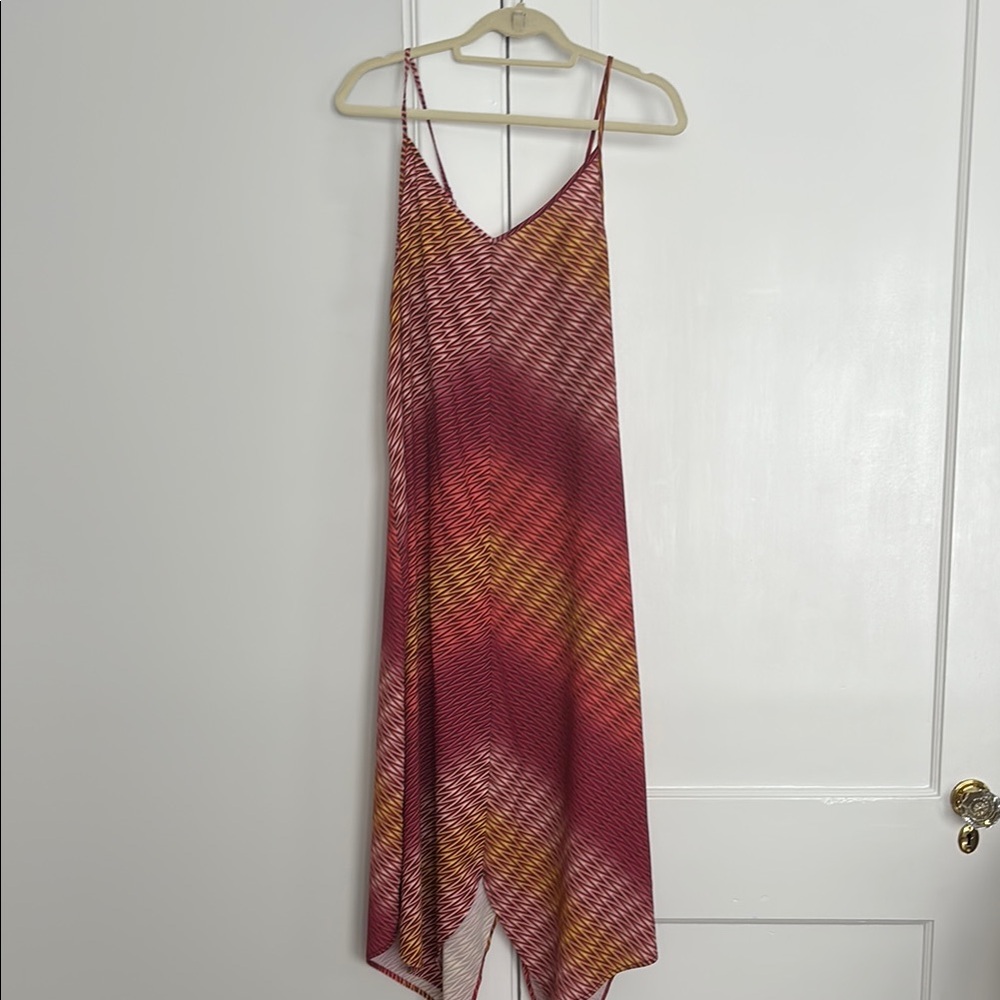 Prana Red/Pink and Yellow Maxi Dress